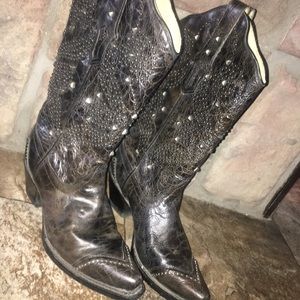 Corral Black Studded Boots